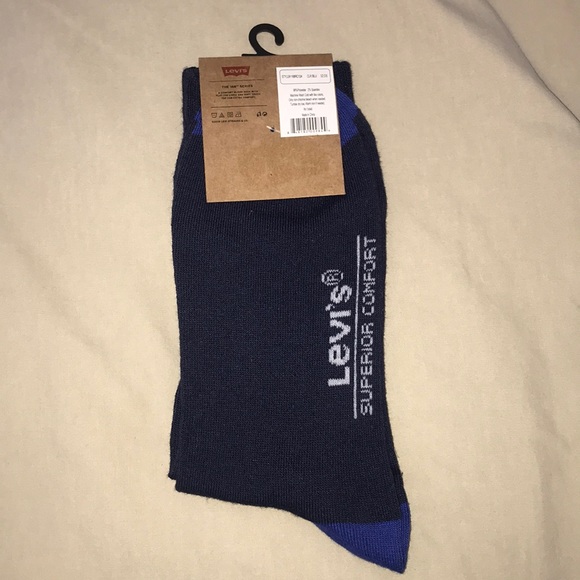 NWT Levi’s 168 CA Regular Socks 8-12 Navy Blue - Picture 3 of 5